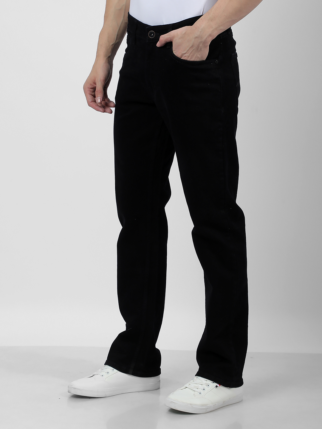 Numero Uno Men Solid Black Jeans